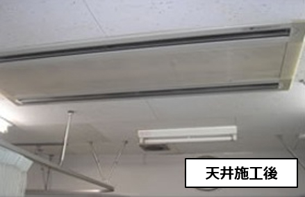 天井除カビ施工後